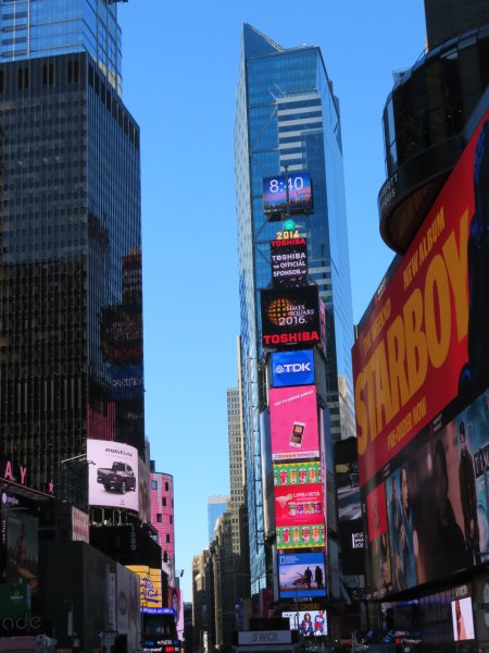 The Times Square Tower with the Green New Years Ball